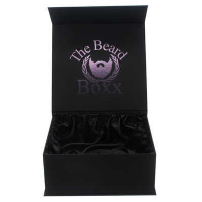 Custom Logo Printing Cosmetic Beard Packaging Box Luxury Beard Balm Grooming Packaging With Satin