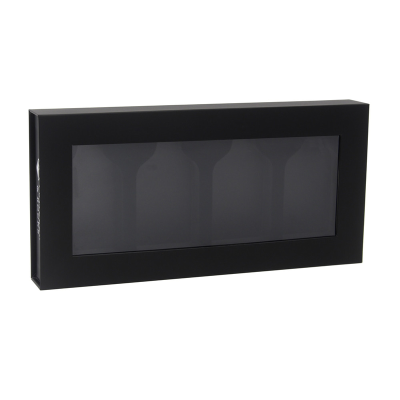 Custom Luxury Black Magnetic Gift Box With Window